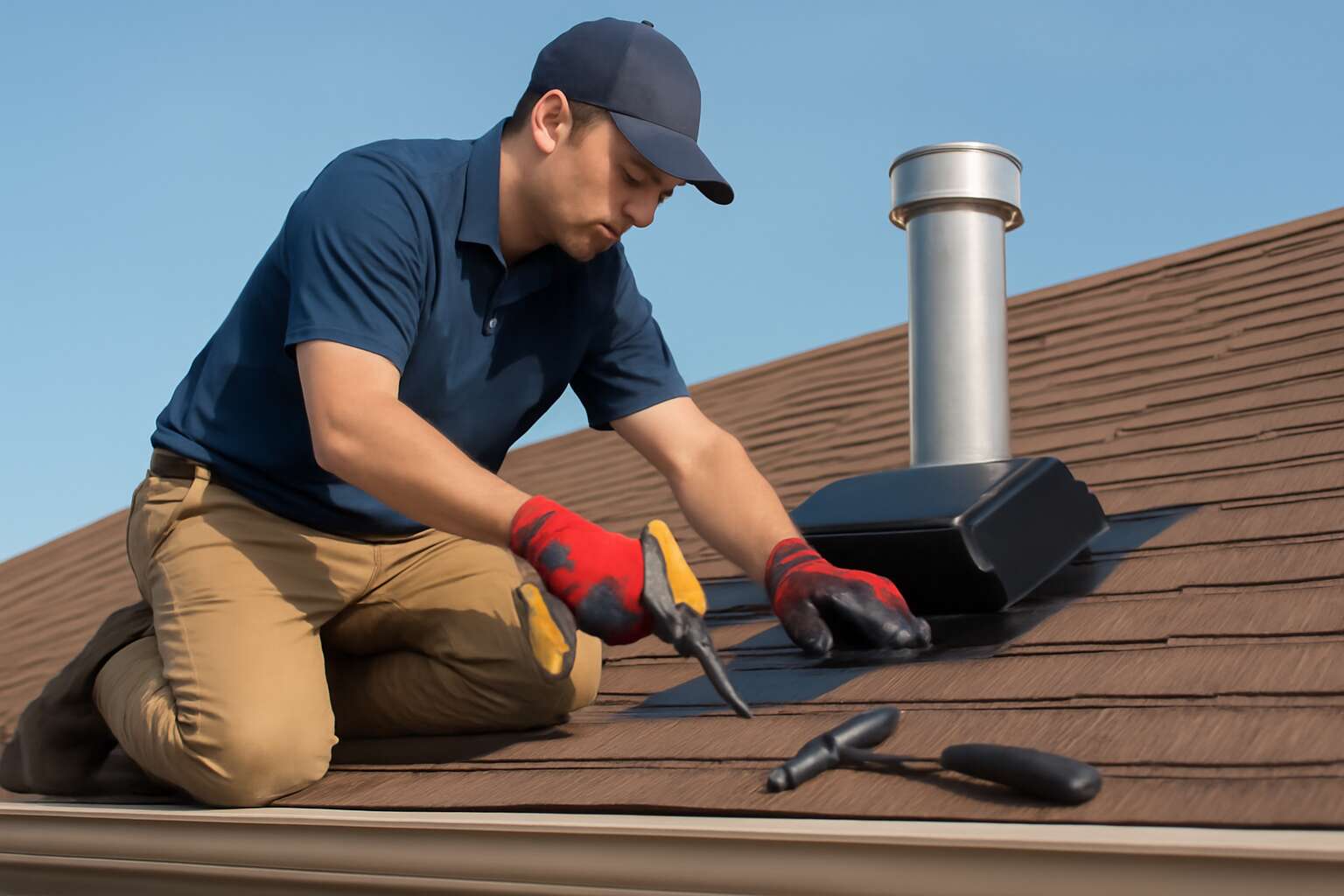 installing roof vent for microwave