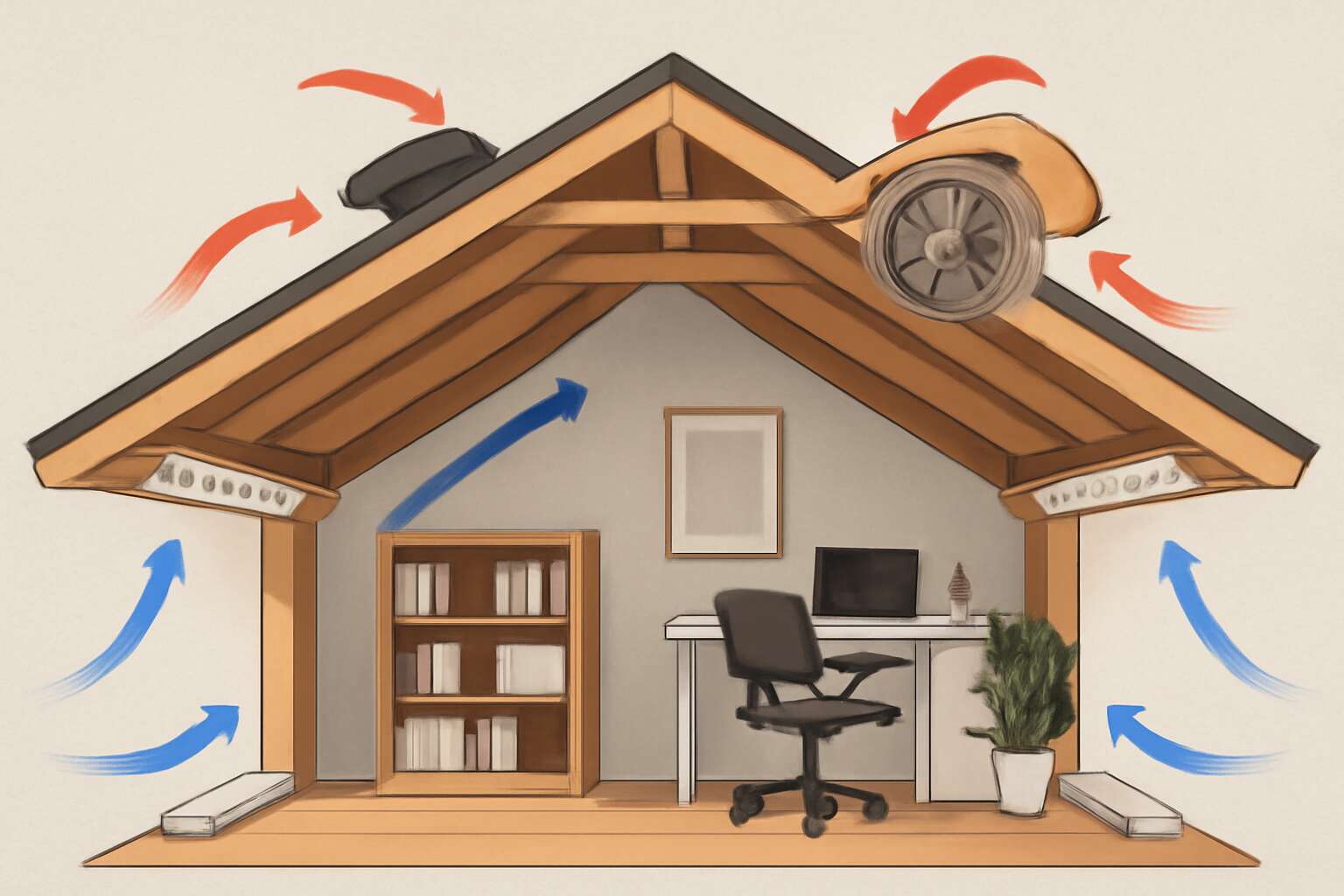 roof vent vs attic fan
