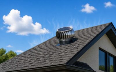 Roof vent solar powers attic ventilation and lowers energy bills.