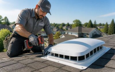 Maximum roof vent installation improves attic airflow and cuts energy costs.