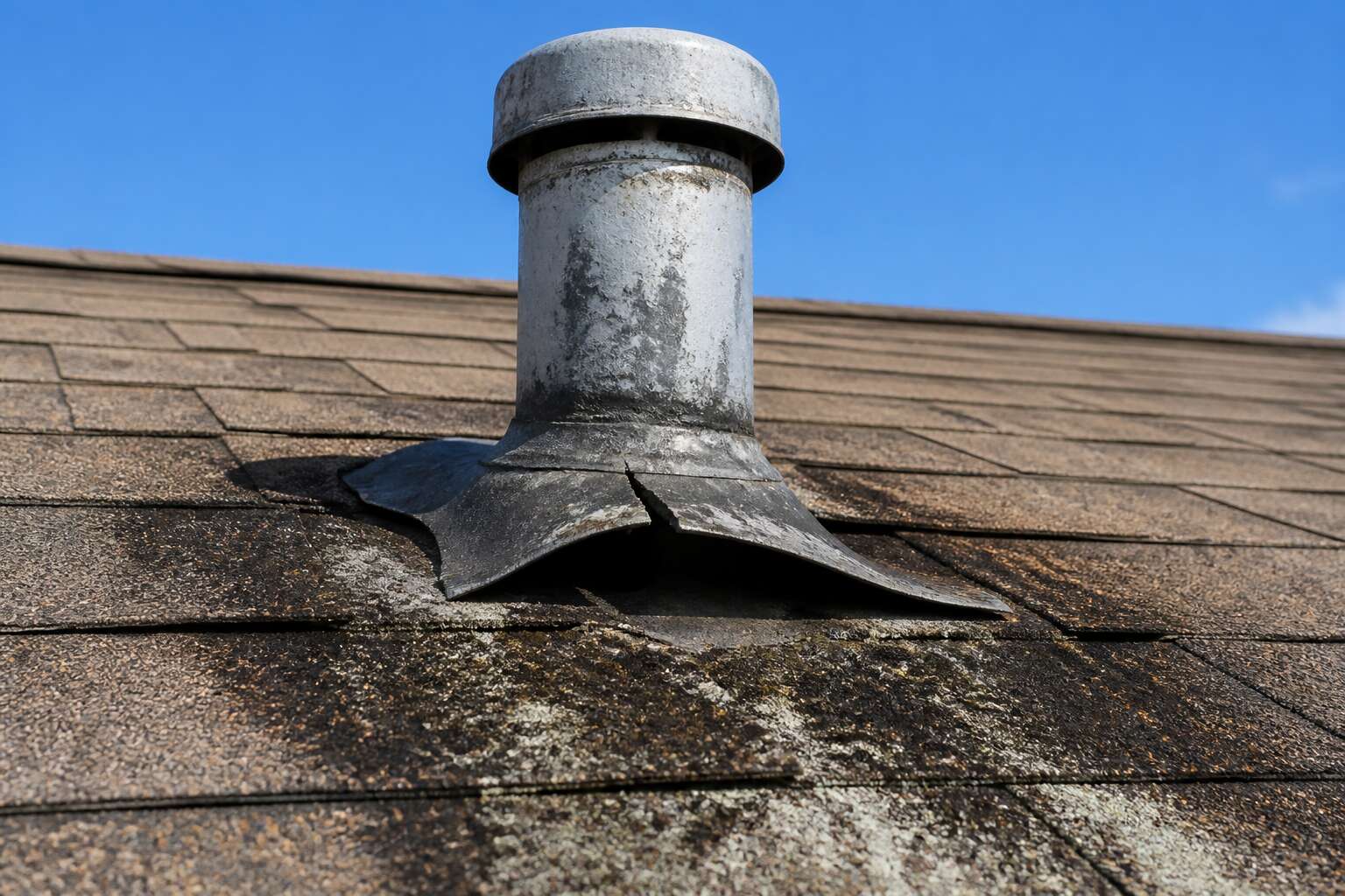 leak around roof vent pipe